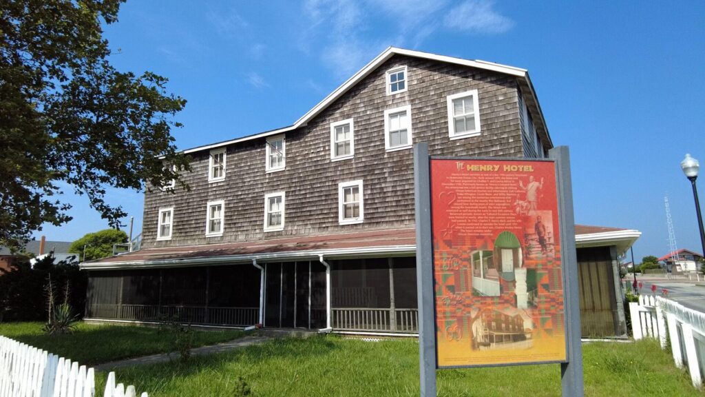 a sign is in front of a building